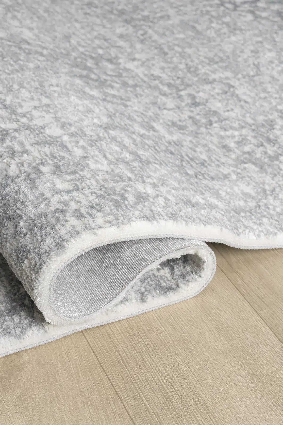 Gri Geometrik Blok Desenli Modern Halı - 6001GE