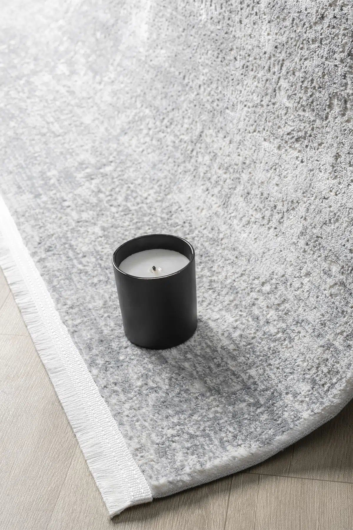 Gri Geometrik Blok Desenli Modern Halı - 6001GE