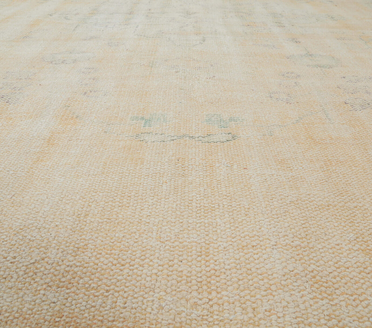 Ferhan - Faded Beige Blush Boho Vintage Oushak Rug