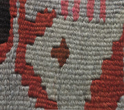 El yapımı vintage halı 198x307 cm tribal desenli yün - detay görünümü