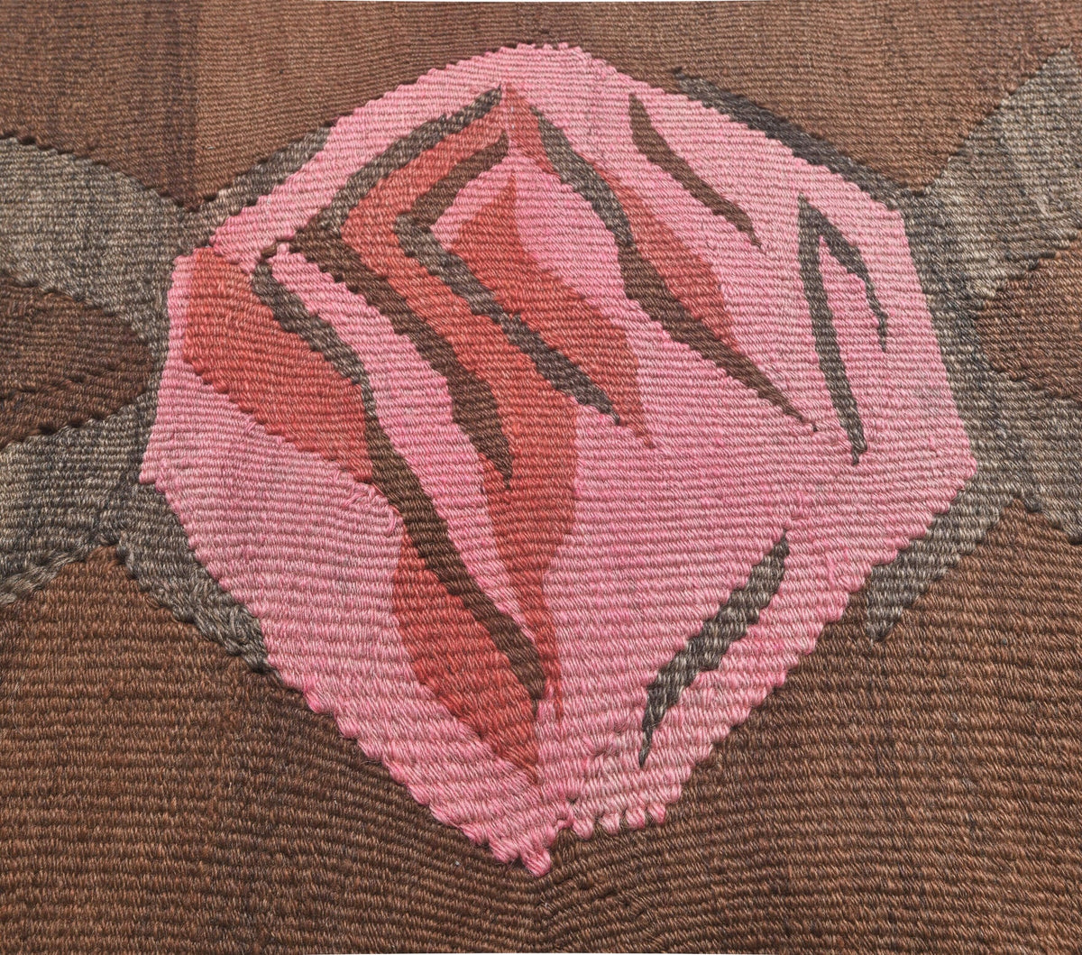 Gunesh - Kilim Brown Rug Traditional