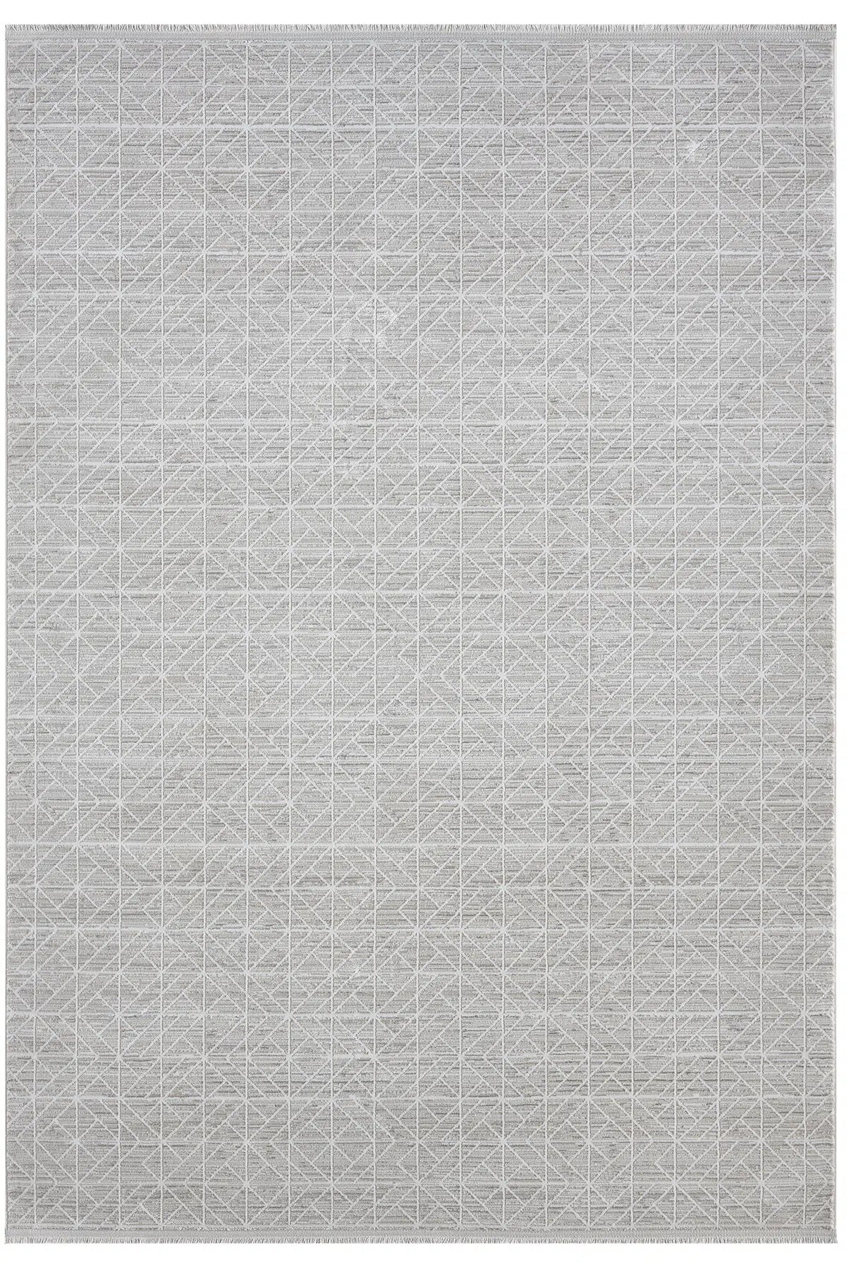 Gri Soyut Çizgisel Dokulu Modern Halı - 903GG