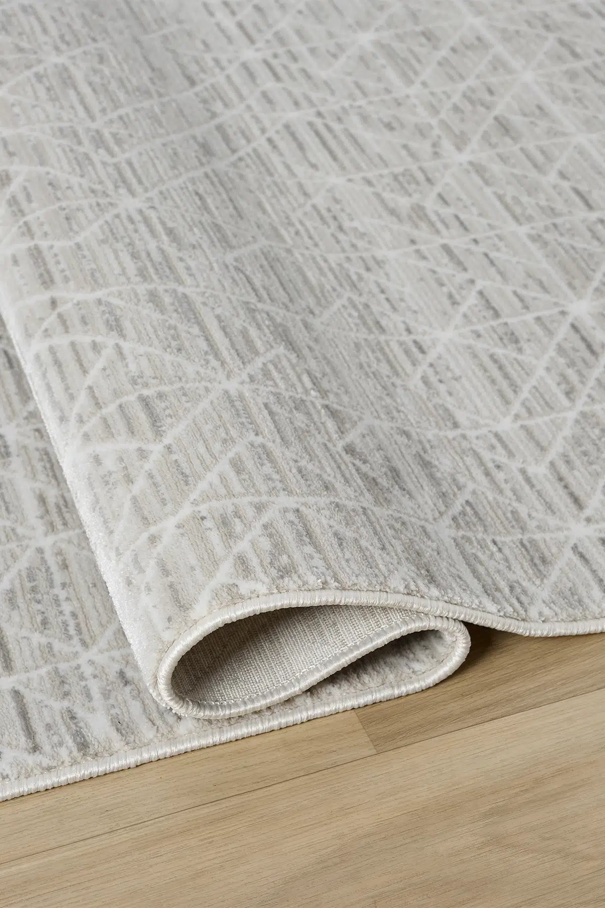 Gri Soyut Çizgisel Dokulu Modern Halı - 903GG