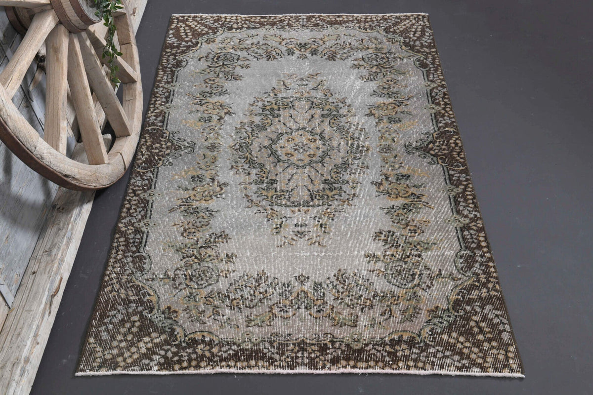 Handmade Vintage Oushak Area Rug