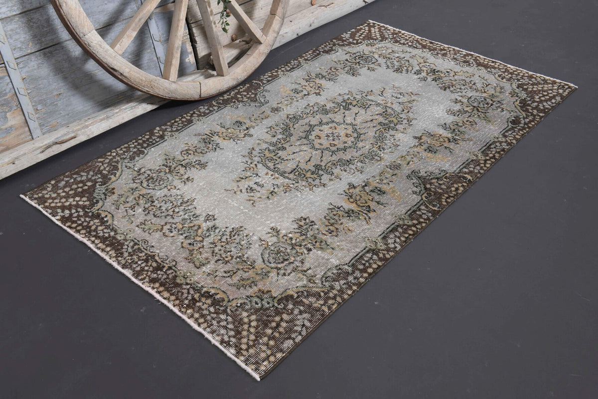 Handmade Vintage Oushak Area Rug
