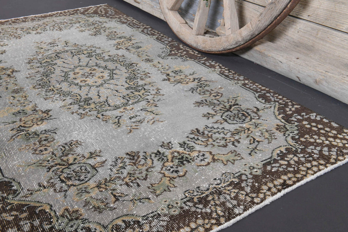 Handmade Vintage Oushak Area Rug
