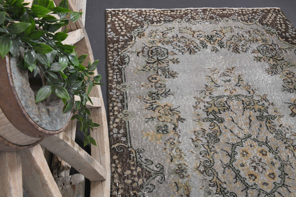 Handmade Vintage Oushak Area Rug