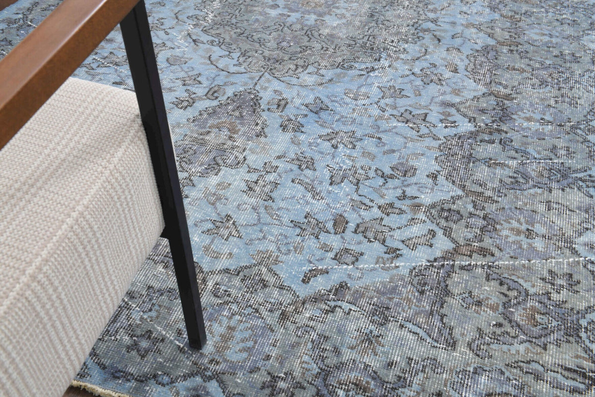 Pale Blue Colored - Vintage Area Rug