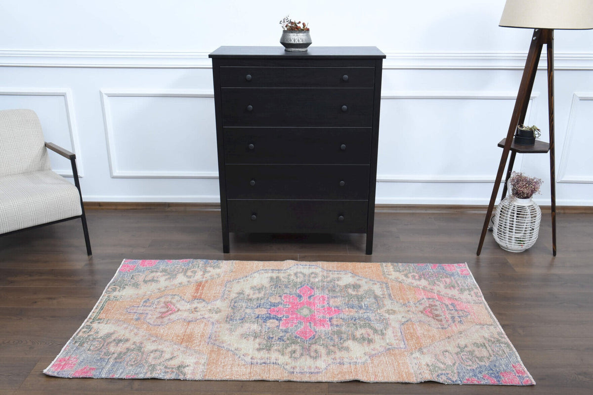 Handmade Vintage Oushak Area Rug