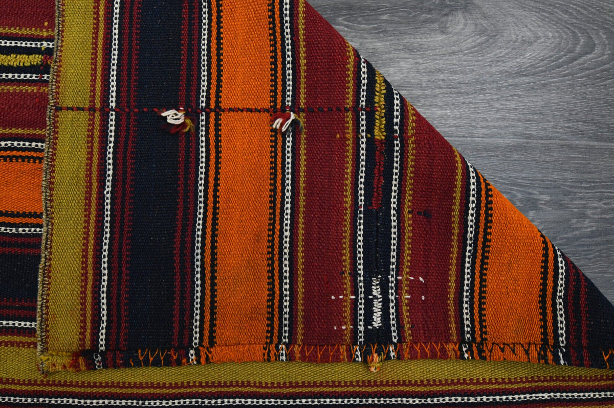 El yapımı vintage halı 150x249 cm oryantal desenli yün - farklı açıdan görünüm