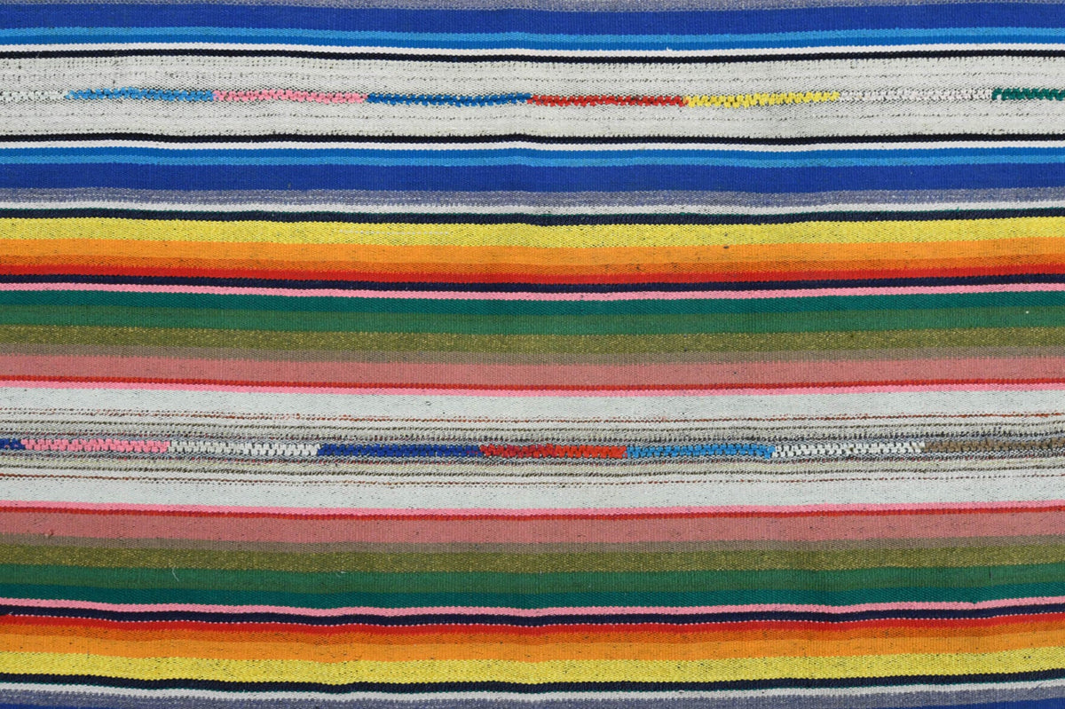 El yapımı vintage halı 163x203 cm oryantal desenli yün - üstten görünüm
