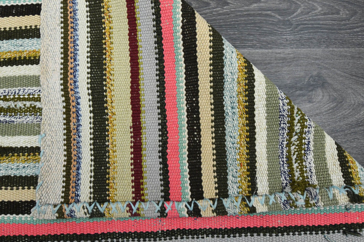 El yapımı vintage halı 163x231 cm oryantal desenli yün - farklı açıdan görünüm