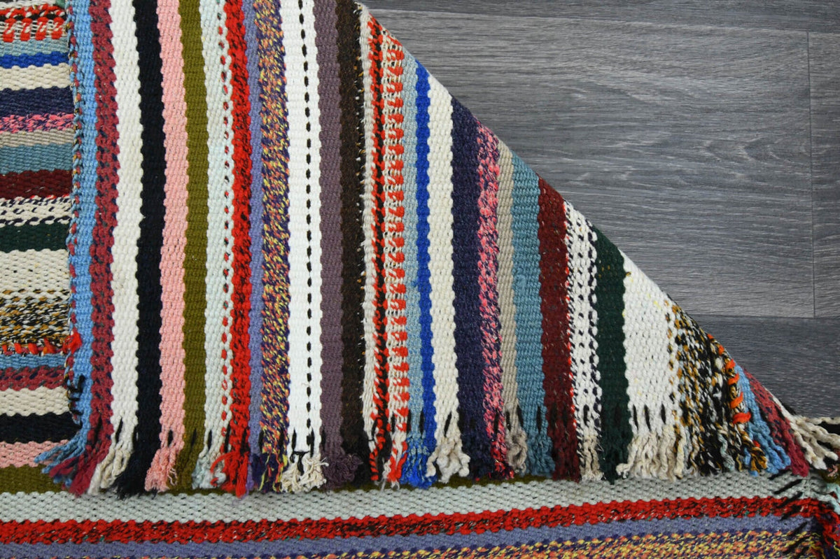 Striped Runner - Handmade Vintage Kilim Rug