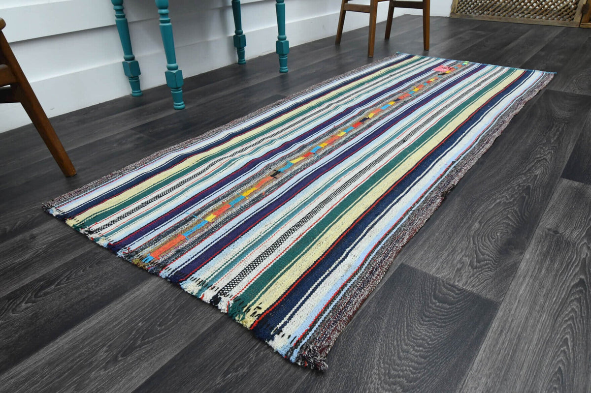 Handmade Vintage Kilim Runner Rug