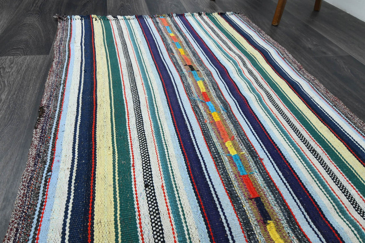 Handmade Vintage Kilim Runner Rug