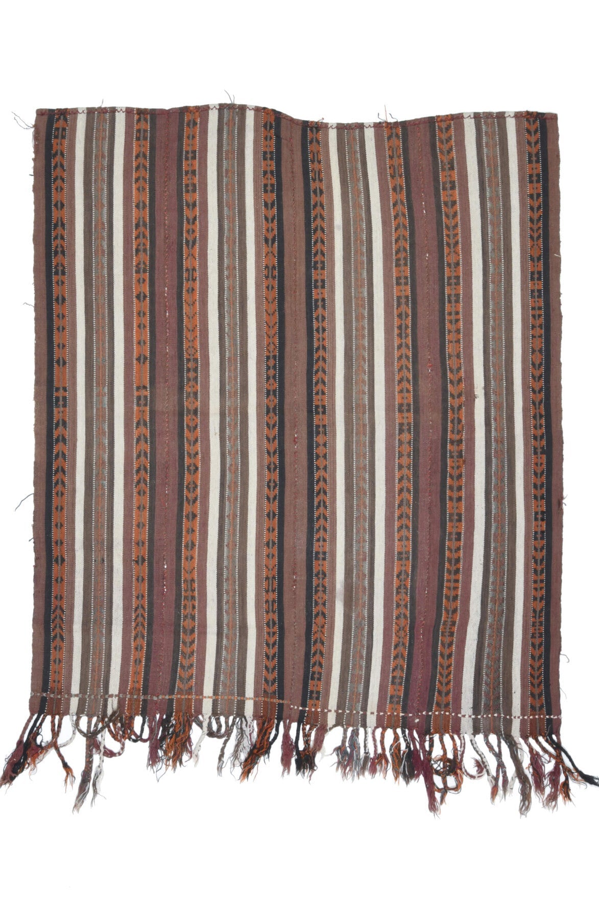 El yapımı vintage halı 155x178 cm oryantal desenli yün - detay görünümü