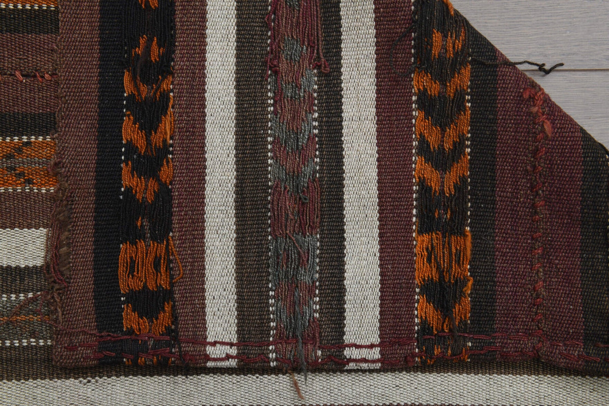 El yapımı vintage halı 155x178 cm oryantal desenli yün - desen detayı