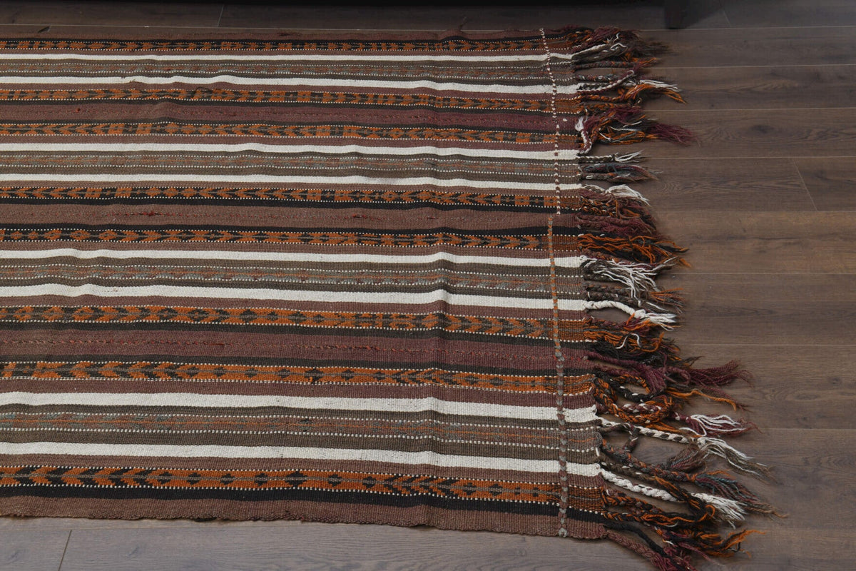 El yapımı vintage halı 155x178 cm oryantal desenli yün - farklı açıdan görünüm