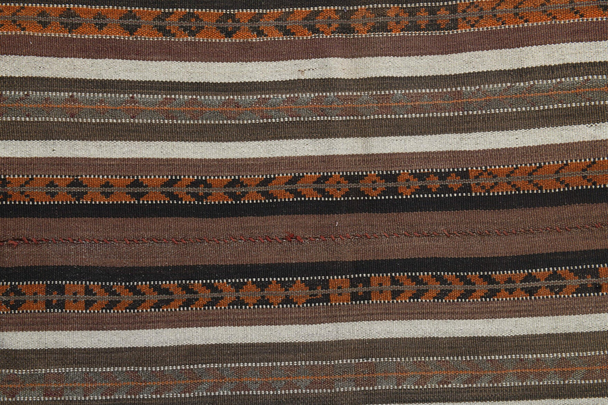 El yapımı vintage halı 155x178 cm oryantal desenli yün