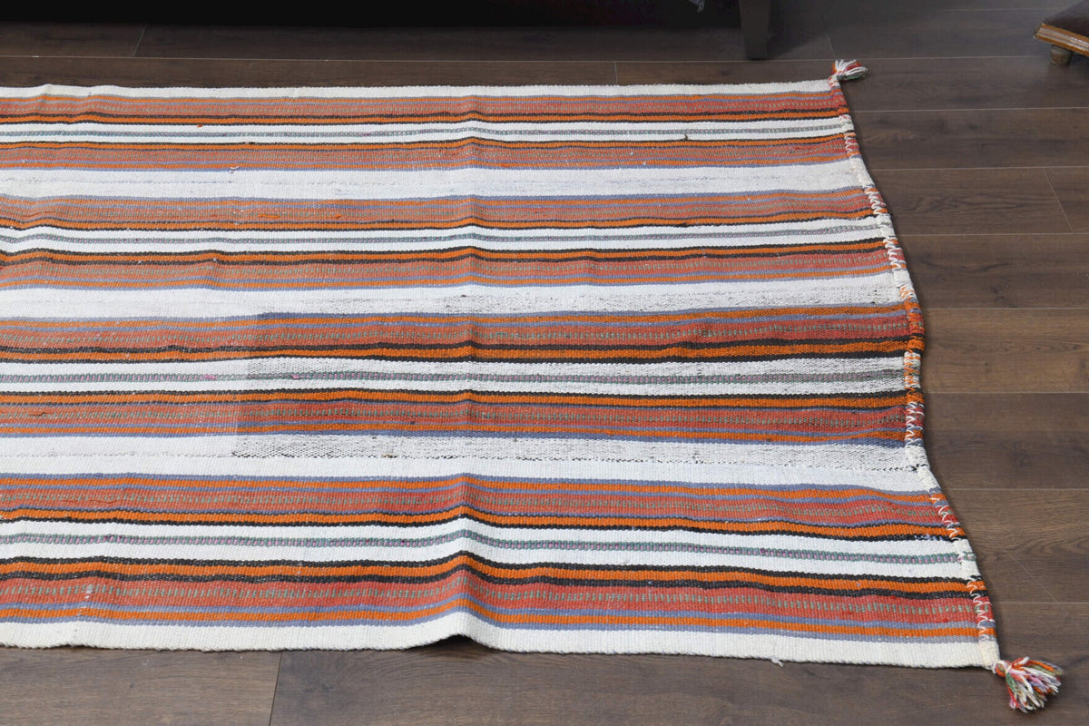 El yapımı vintage halı 135x259 cm oryantal desenli yün - farklı açıdan görünüm