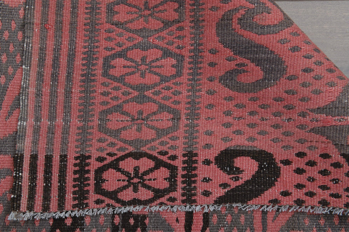 El yapımı vintage halı 178x201 cm oryantal desenli yün - desen detayı