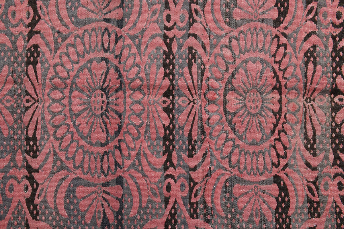 El yapımı vintage halı 178x201 cm oryantal desenli yün - ışık altında renk detayı