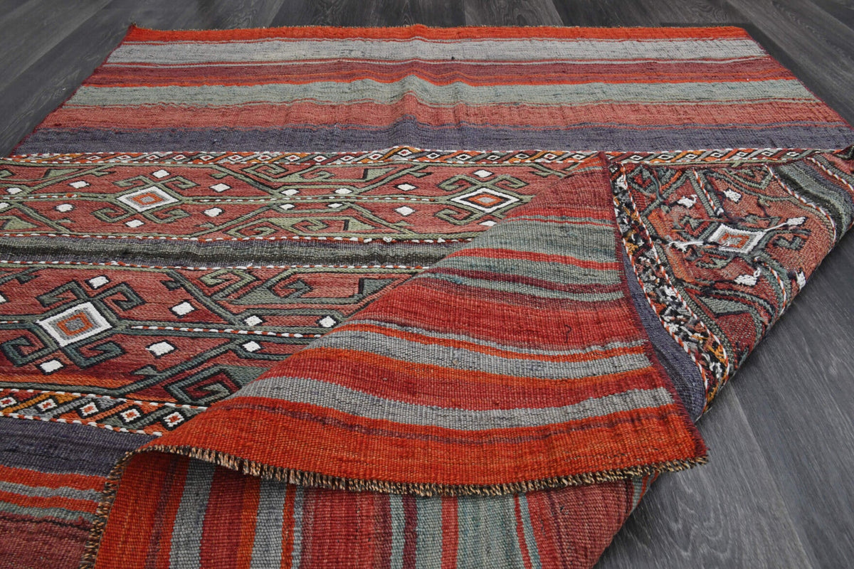 Handmade Vintage Kilim Area Rug