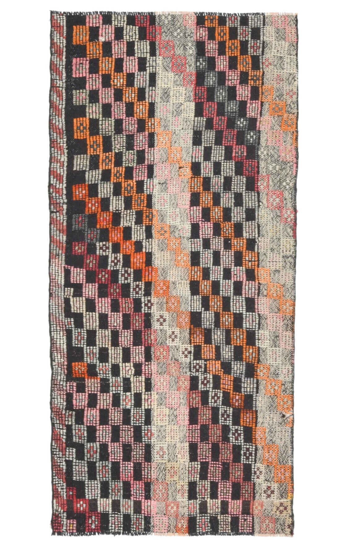 Handmade Vintage Area Kilim Rug