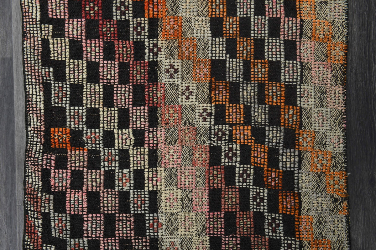 Handmade Vintage Area Kilim Rug