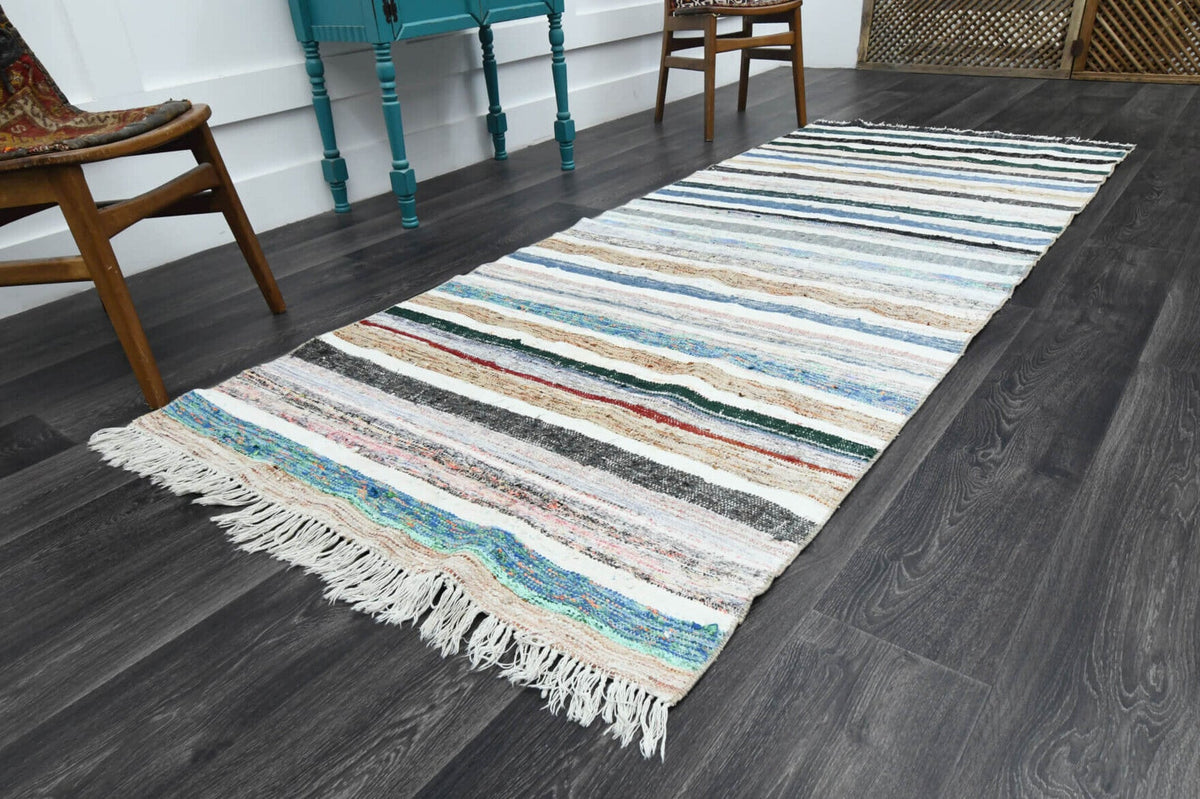 Handmade Vintage Kilim Runner Rug