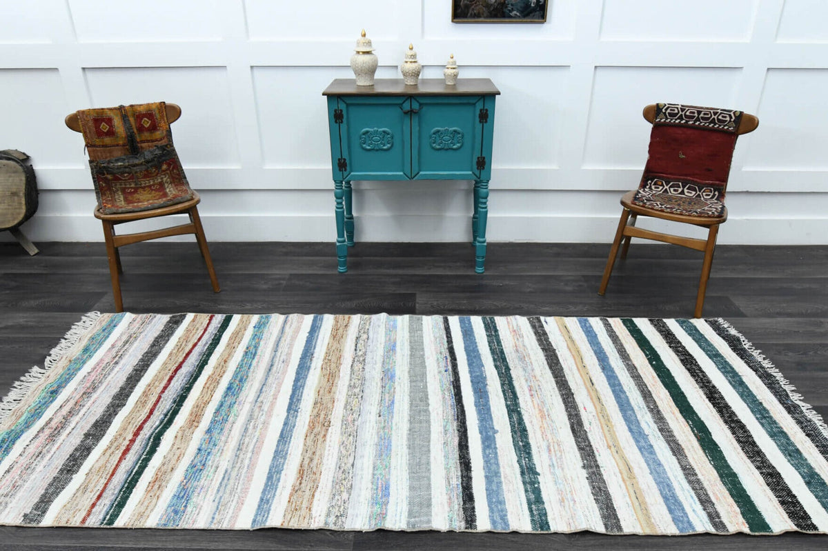 Handmade Vintage Kilim Runner Rug
