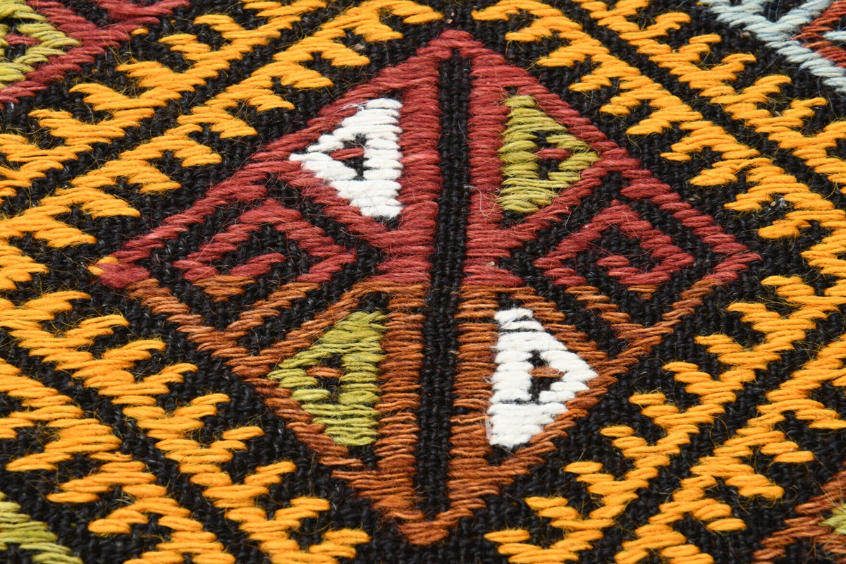 Handmade Vintage Area Kilim Rug