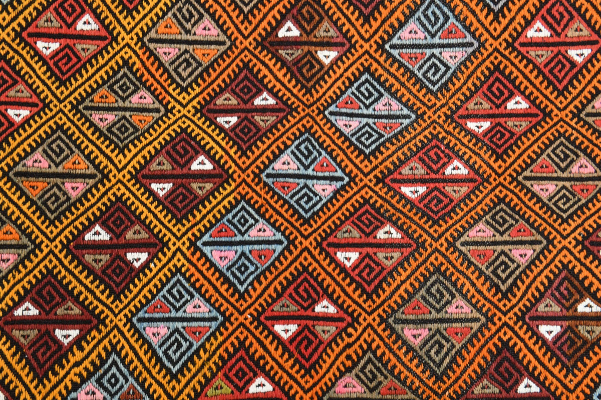 Handmade Vintage Area Kilim Rug