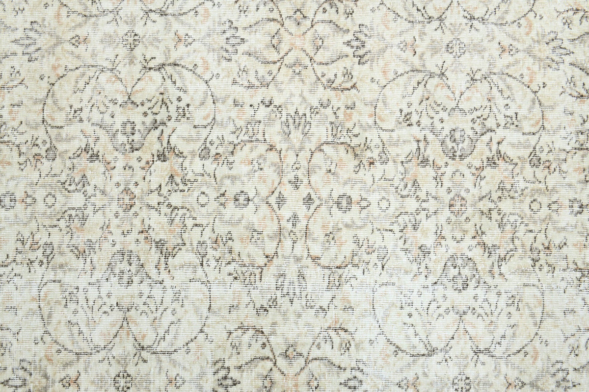 El yapımı vintage halı 150x259 cm çiçek desenli desenli yün - mekan görünümü