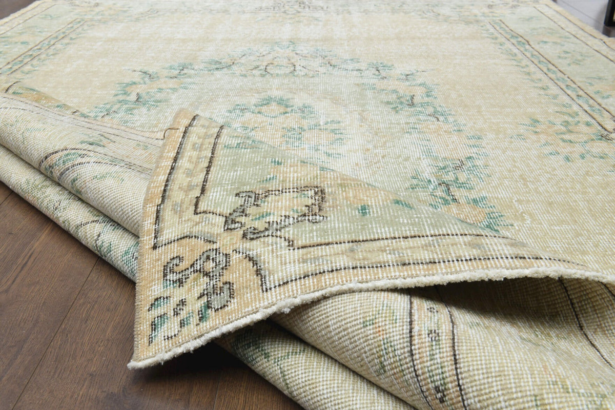 Circlet - Moss Green Vintage Oushak Carpet