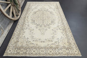 El yapımı vintage halı 183x305 cm oryantal desenli yün - detay görünümü
