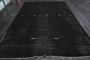 1960'lardan Anadolu kökenli düz zeminli el dokuma vintage kilim, 222x320 cm