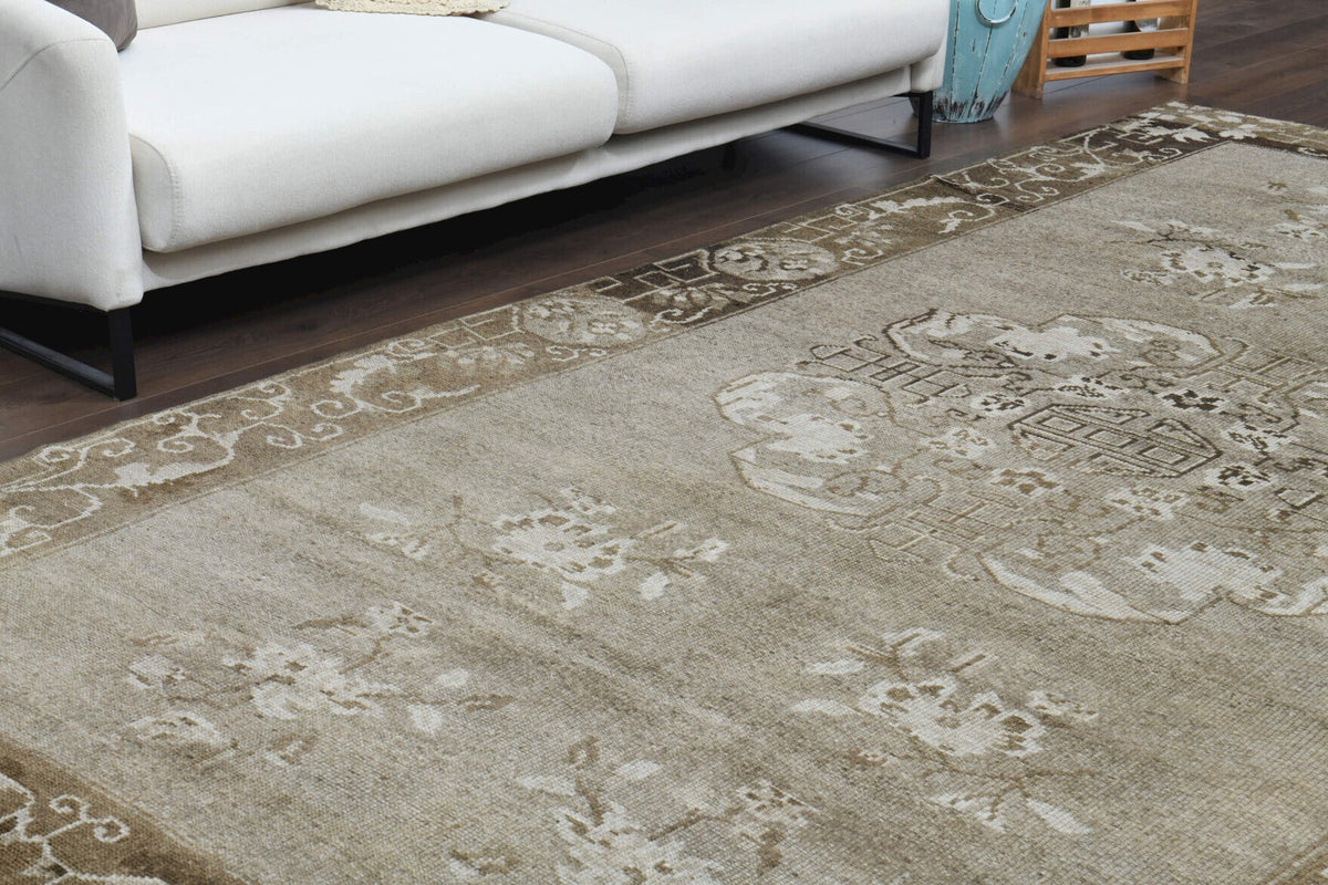 Handmade Vintage Oushak Area Rug