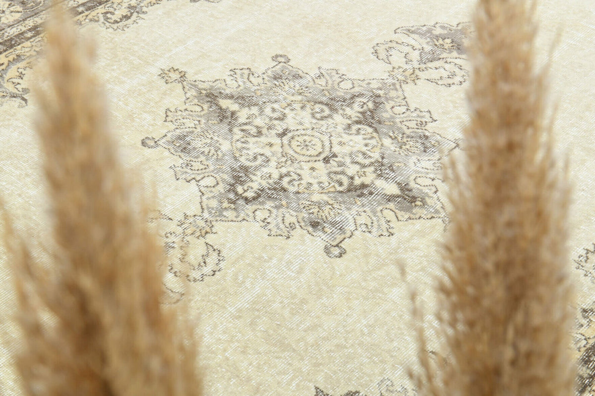 El yapımı vintage halı 208x307 cm oryantal desenli yün - desen detayı