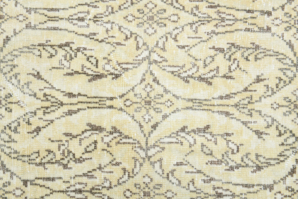 El yapımı vintage halı 183x292 cm çiçek desenli desenli yün - farklı açıdan görünüm