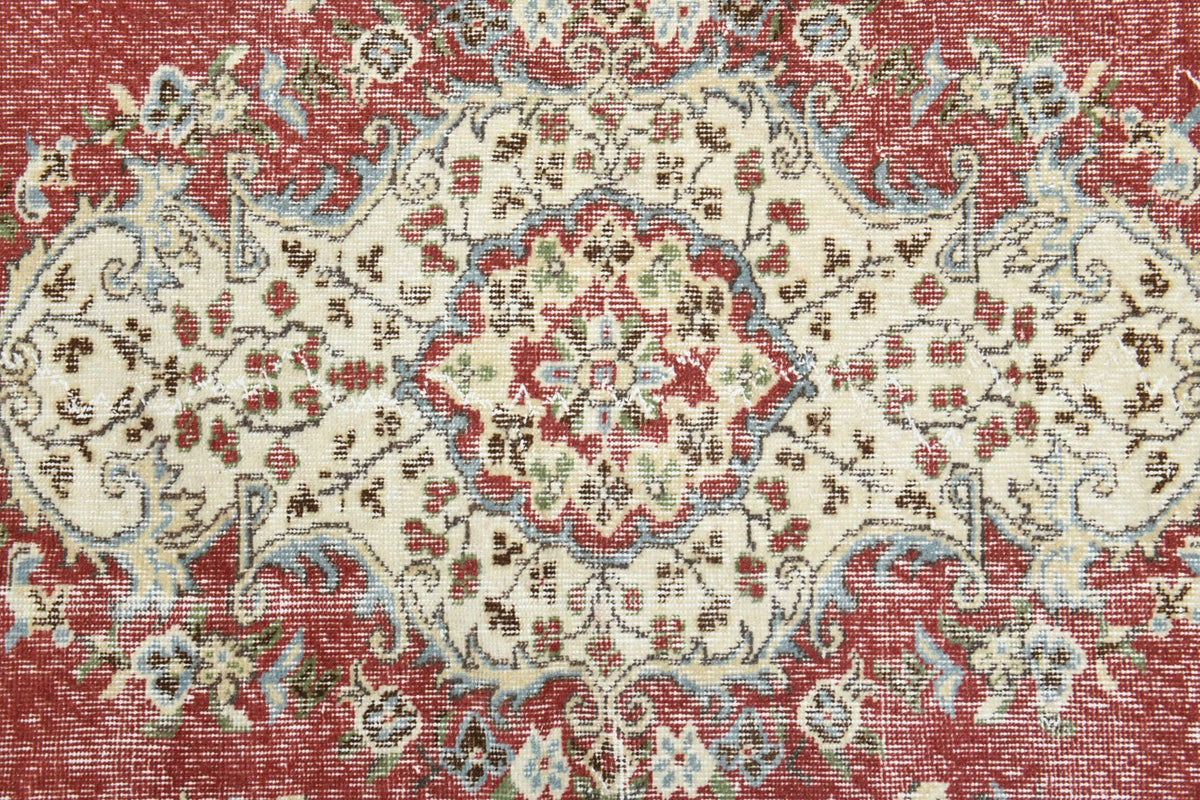 El yapımı vintage halı 165x287 cm oryantal desenli yün - desen detayı