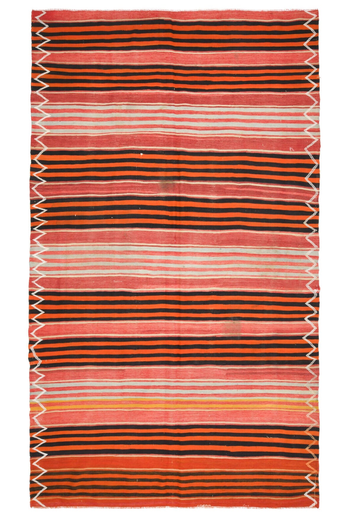 Handmade Striped Brown Kilim