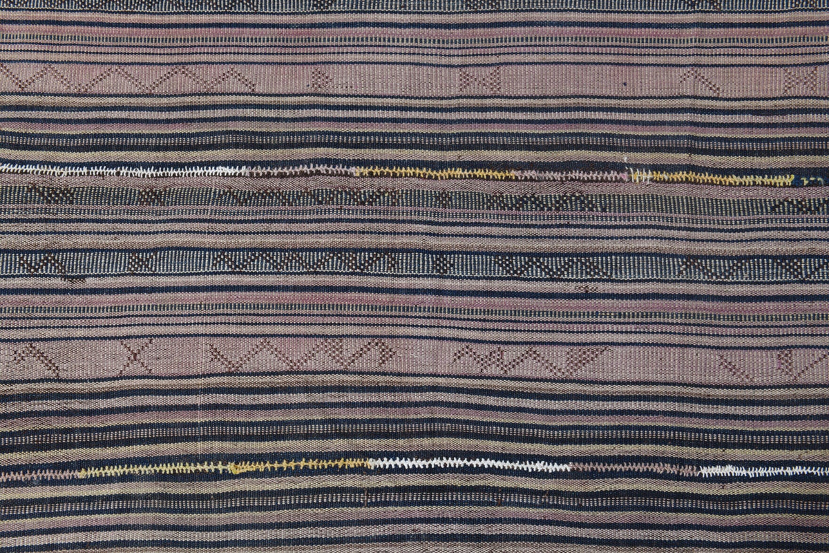 El yapımı vintage yolluk 152x378 cm i̇kat desenli yün - farklı açıdan görünüm