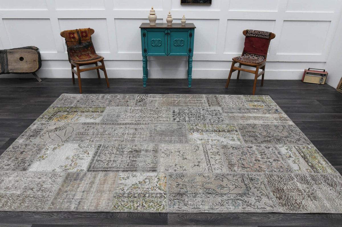 Oriental Vintage Area Patchwork Rug