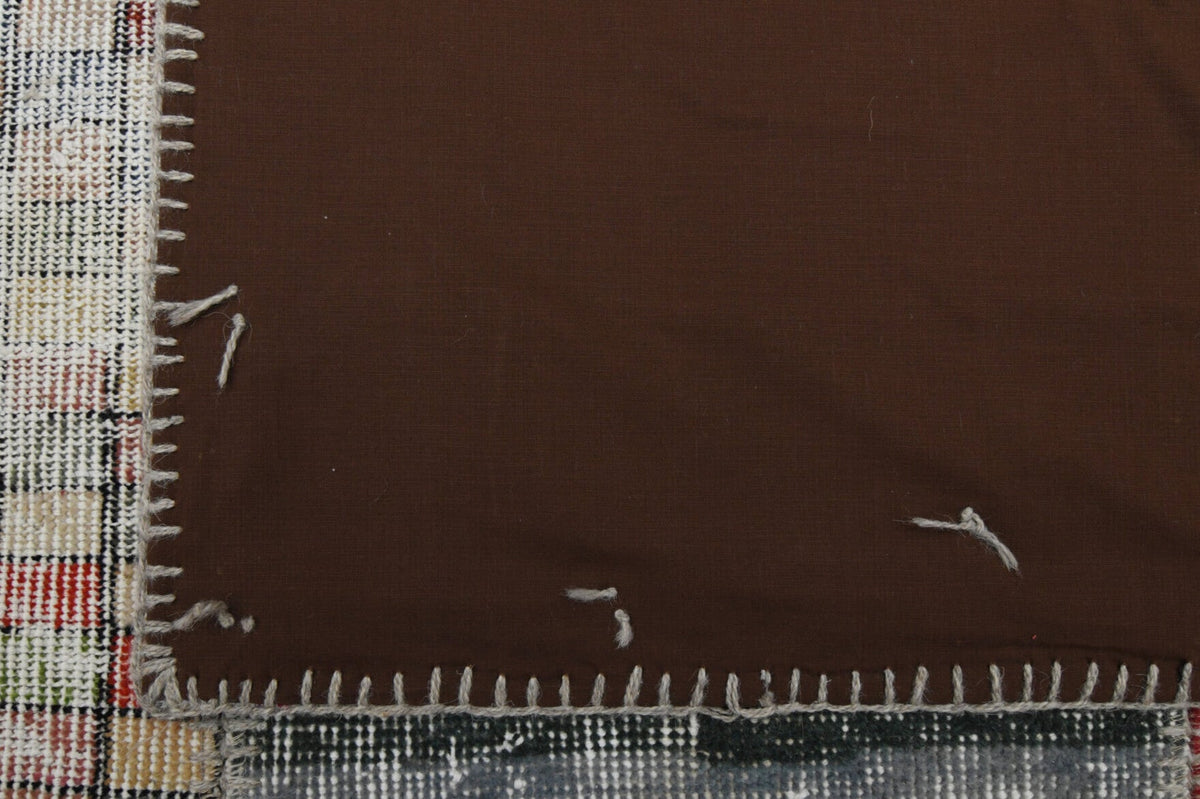 El yapımı vintage halı 198x300 cm oryantal desenli yün - farklı açıdan görünüm