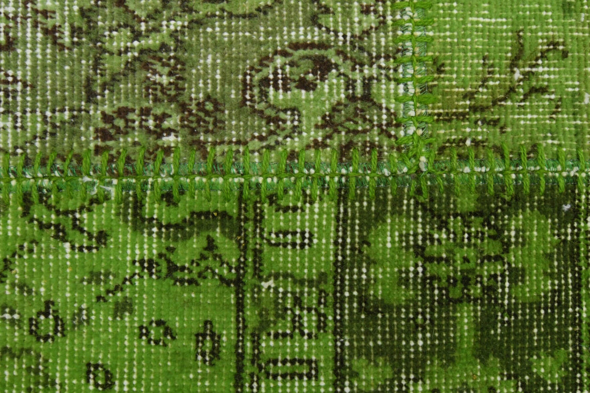 Moss Green Area Patchwork Rug