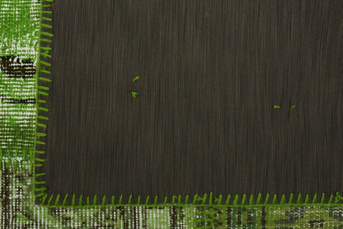 Moss Green Area Patchwork Rug