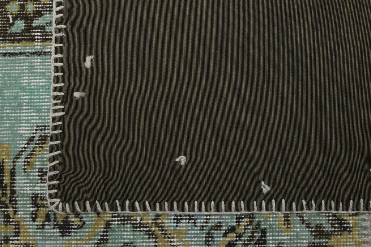 El yapımı vintage halı 201x300 cm düz desenli yün - farklı açıdan görünüm