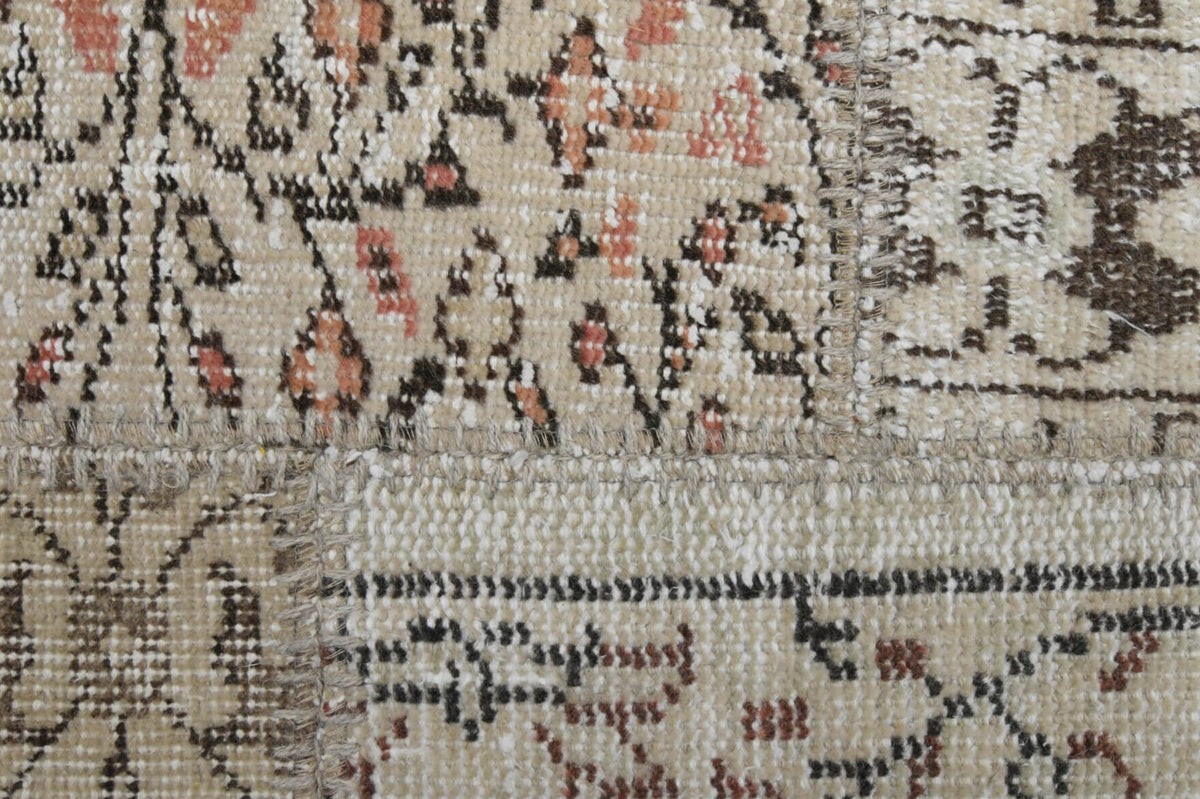 El yapımı vintage halı 201x300 cm oryantal desenli yün - açık alan görünümü