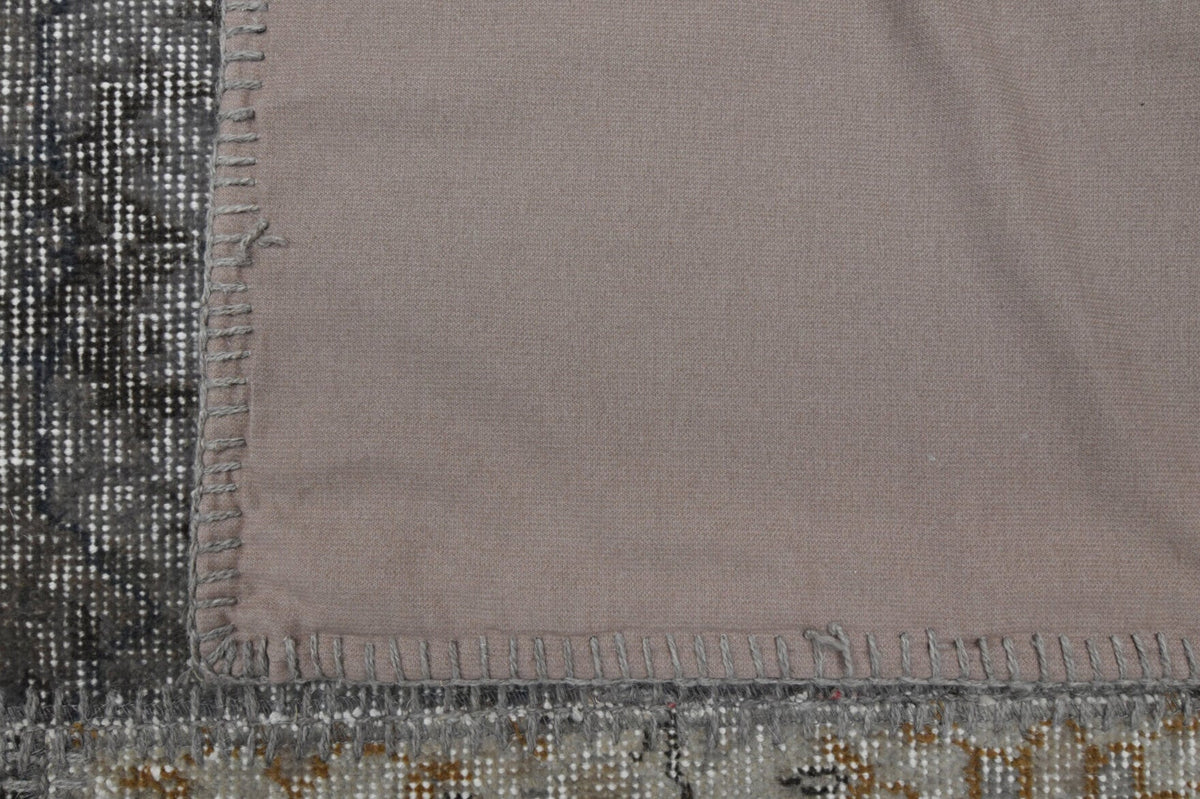 El yapımı vintage halı 201x307 cm düz desenli yün - farklı açıdan görünüm